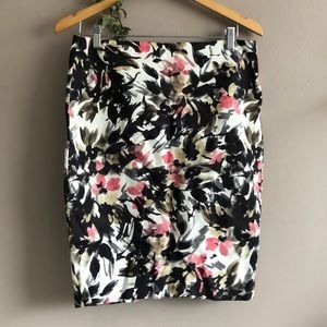 Floral pencil skirt